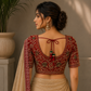 Heavy Embroidered Designer Velvet Bridal Blouse - Plus Size