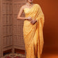 Orange Embroidered Organza Silk Saree