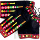 Navratri Multicolor Embroidered Blouse With Foil Mirror