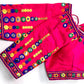 Navratri Multicolor Embroidered Blouse With Foil Mirror