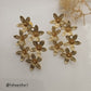 Cory Floral Cluster Golden Statement Earrings