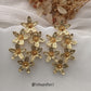 Cory Floral Cluster Golden Statement Earrings