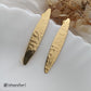 Oblong Hammered Tribal Earrings