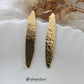 Oblong Hammered Tribal Earrings