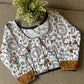 Vintage Worli Printed 3/4th Sleeves Pure Cotton Blouse
