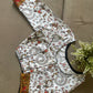 Vintage Worli Printed 3/4th Sleeves Pure Cotton Blouse