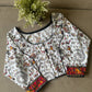Vintage Worli Printed 3/4th Sleeves Pure Cotton Blouse
