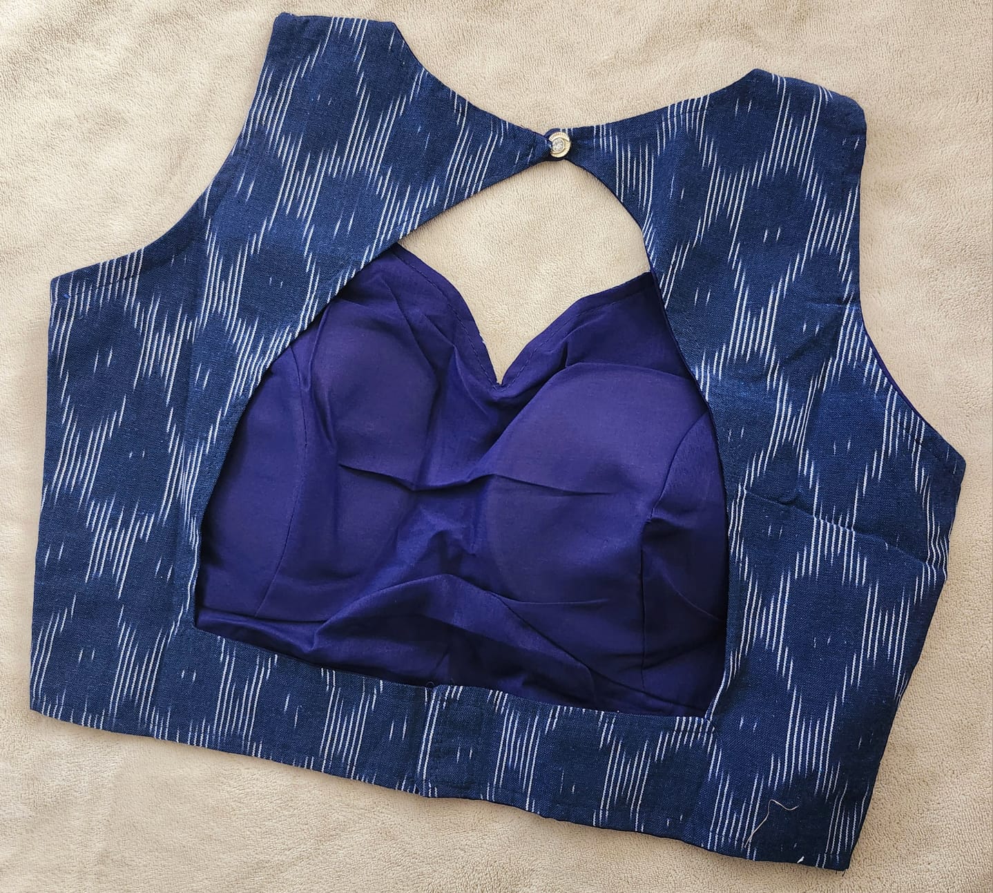 Indigo Blue Cotton Blouse