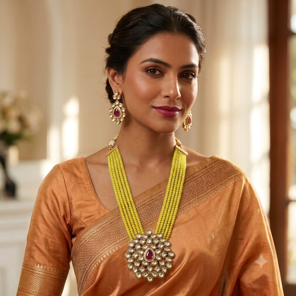 Gauri Kundan Necklace with Earrings