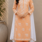 Niha Almond Brown Soft Cotton Mulmul Chikankari Kurti & Palazzo Set