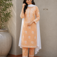 Niha Almond Brown Soft Cotton Mulmul Chikankari Kurti & Palazzo Set