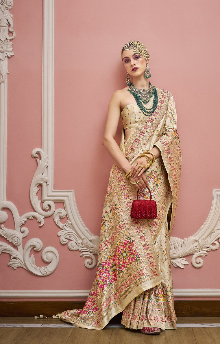 Gold Patola Silk STORI Saree Online Near You