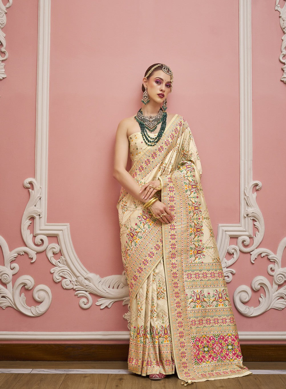 Gold Patola Silk STORI Saree Online Near You