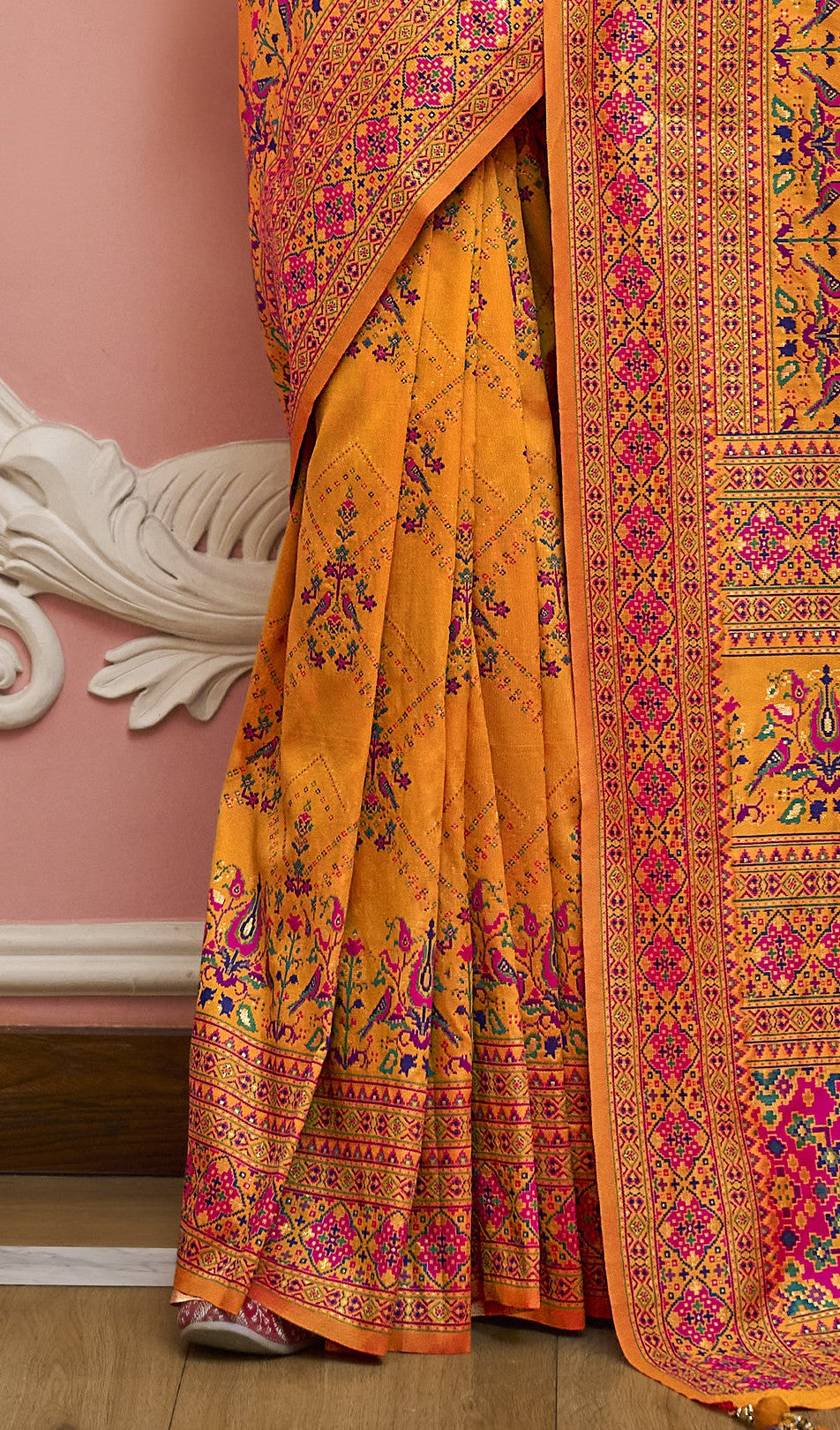 Yellow Patola Saree in STORI