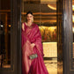 Red Copper Zari Handloom Silk Saree