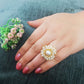 Kairaa Fresh Water Pearl Halo Finger Ring
