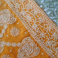 Kesar Yellow Sanah Handcrafted Lucknowi Chikankari Saree