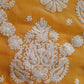 Kesar Yellow Sanah Handcrafted Lucknowi Chikankari Saree