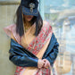 Golden Floral Printed Satin & Organza Blend Silk Saree