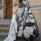 Light Grey Printed Satin Crepe Silk Saree