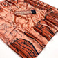 Latte Brown Abstract Printed Satin Crepe Silk Statement Saree