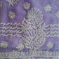 Lavendar Sanah Handcrafted Lucknowi Chikankari Saree