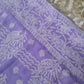 Lavendar Sanah Handcrafted Lucknowi Chikankari Saree