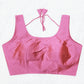 Solid Color Regular Raw Silk Blouse