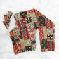 Crystal Work Long Sleeved Printed Rayon Blouse