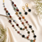 MARTHA 2 LAYER NECKLACE AND EARING SET