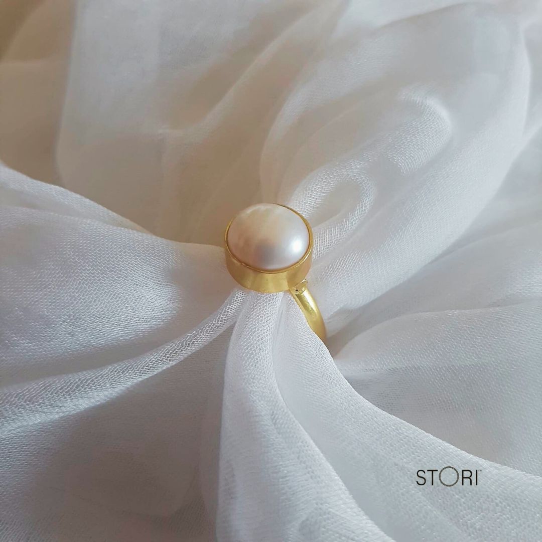 Maahika Freshwater Natural Pearl Finger Ring