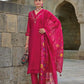 Rani Pink Embroidered Viscose Salwar Suit