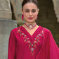 Rani Pink Embroidered Viscose Salwar Suit