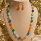 Mariya_Raw_stone_Multicolor necklace_with_earrings