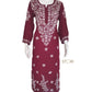Zaarah Maroon Handcrafted Soft Modal Cotton Chikankari Kurti