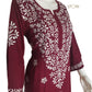 Zaarah Maroon Handcrafted Soft Modal Cotton Chikankari Kurti