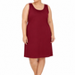 Maroon Cotton Long Inner Slip Plus Size
