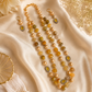 Martha 2 layer golden necklace with earring 