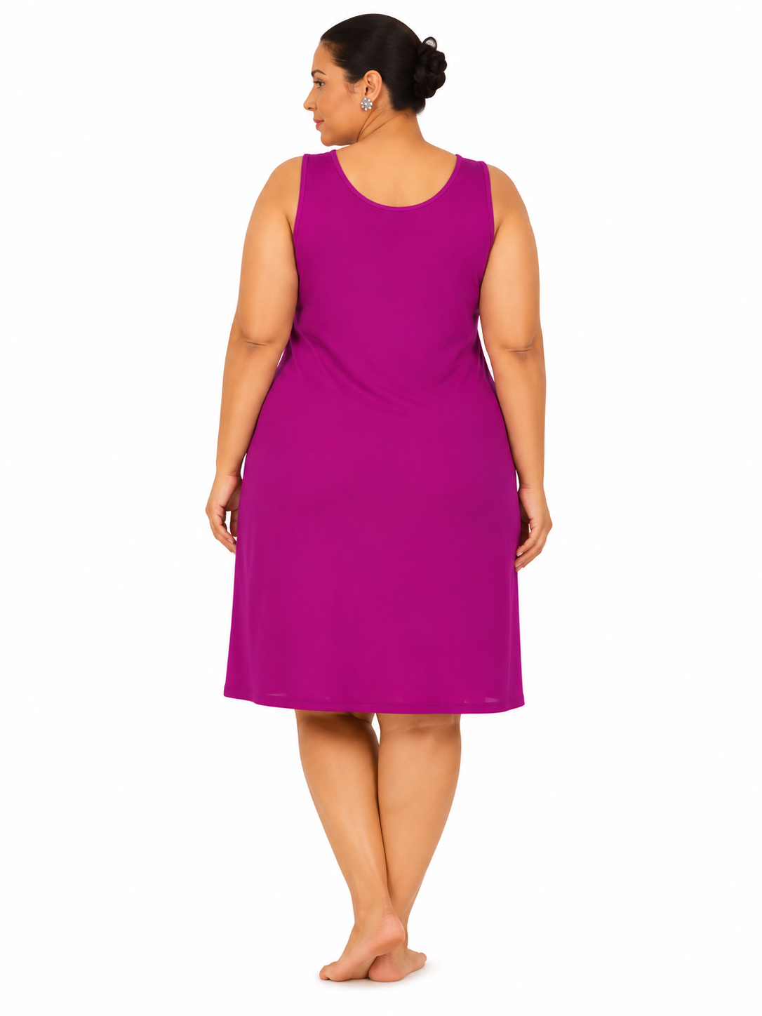 Mauve Cotton Long Inner Slip Plus Size2