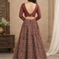 STORI Navratri Ajarakh  Maroon Skirt And Blouse