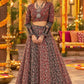 STORI Navratri Ajarakh Brownish Red Skirt And Blouse