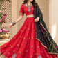 STORI Red Embroidery Lehenga Choli Set