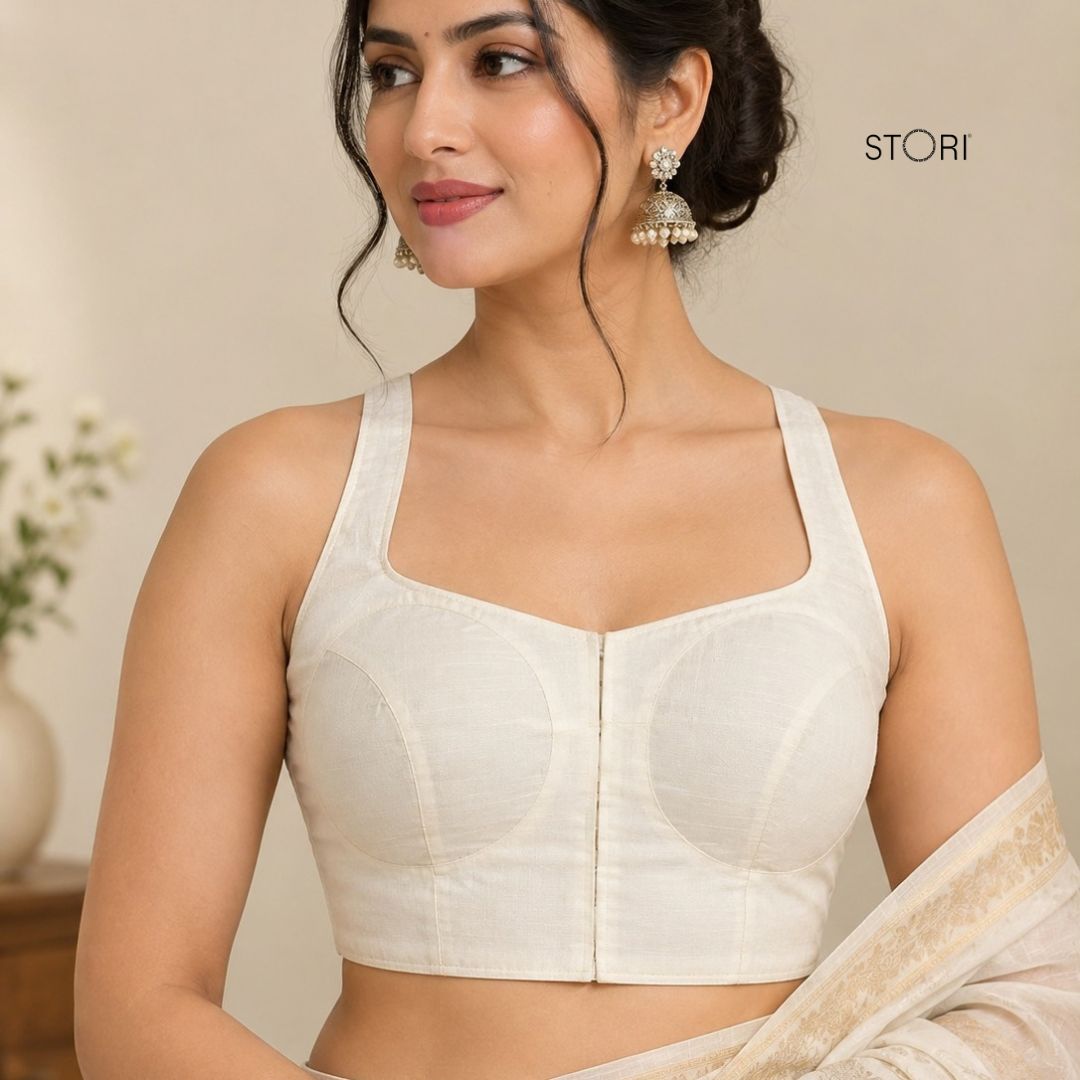 STORI Halter Neck Designer Blouse