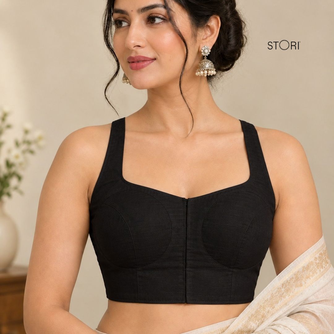 STORI Halter Neck Designer Blouse