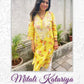 Mitali Katariya in Floral Yellow Cotton Mulmul Chikankari Kurti