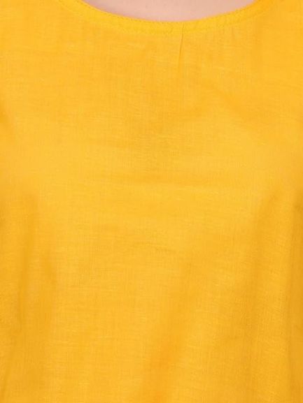 Mango Yellow Cotton Long Inner Slip