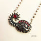 Taksha Nath Pendant Oxidised Long Necklace Set