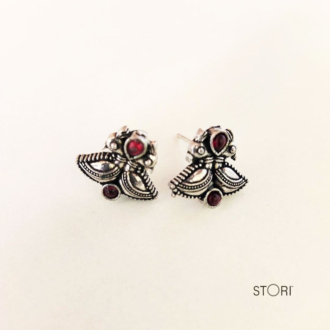 Taksha Nath Pendant Oxidised Long Necklace Set