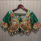 Navratri Silk Blouse With Kutchi Embroidery