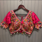 Navratri Silk Blouse With Kutchi Embroidery